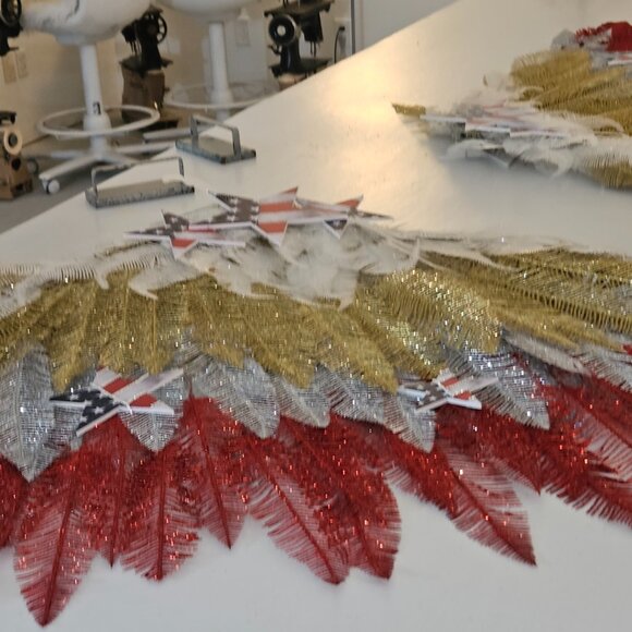 USA America Red White Blue Custom Pageant Costume  ✨️ Bald Eagle  Wings - Picture 7 of 7